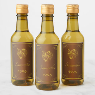Étiquettes Pour Bouteilles De Vin Étiquettes de la bouteille de vin Mini Anniversair