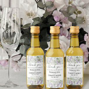 Étiquettes Pour Bouteilles De Vin Eucalyptus Lavender Russe Merci Mariage Mini