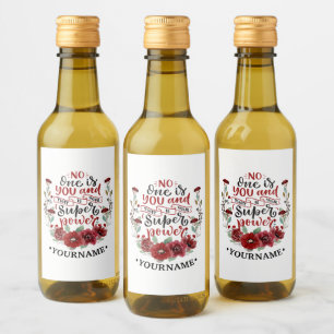 Étiquettes Pour Bouteilles De Vin Fleurs de Bourgogne Personne n'est toi & C'est ton