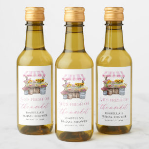 Étiquettes Pour Bouteilles De Vin Fraîchement De La Fête des mariées De Marché Des A
