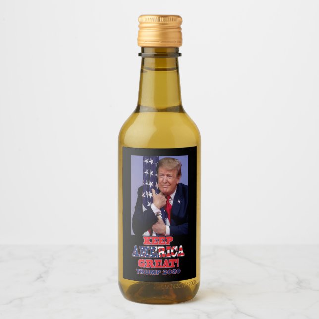Étiquettes Pour Bouteilles De Vin Garder l'Amérique grand Trump 2020 (Devant)