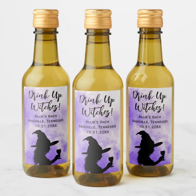 Étiquettes Pour Bouteilles De Vin Halloween Bachelorette Party Boire des sorcières (Bouteilles)