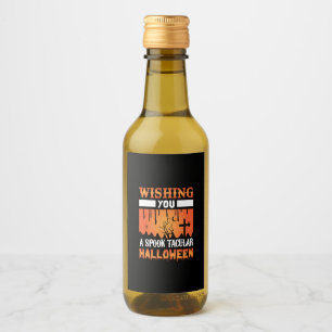 Étiquettes Pour Bouteilles De Vin Halloween Vous Souhaite Une Halloween Éffrayante