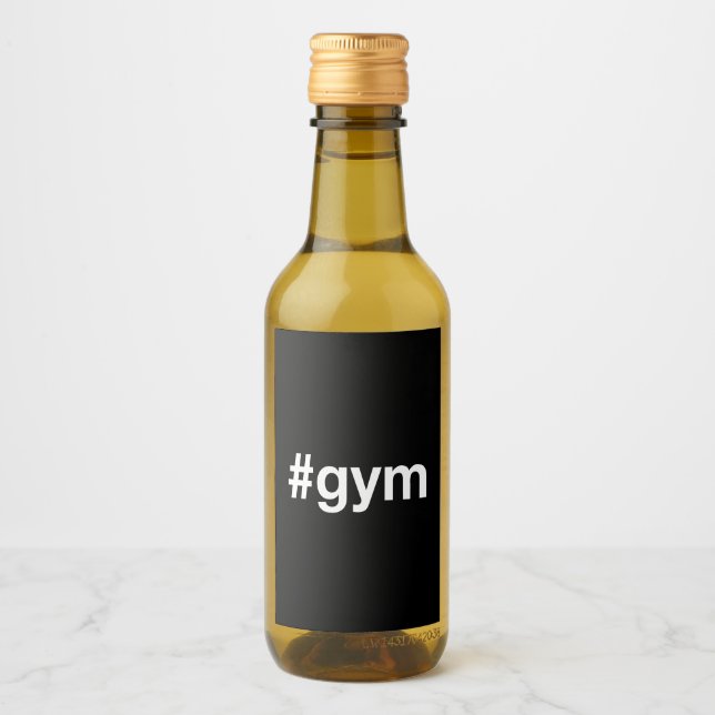 Étiquettes Pour Bouteilles De Vin Hashtag GYM (Devant)