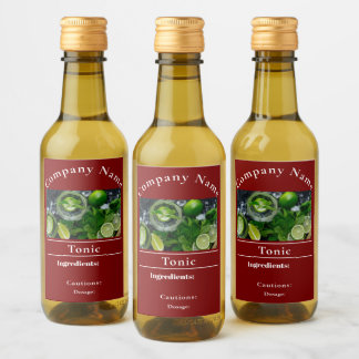 Étiquettes Pour Bouteilles De Vin Herbal Tonic Label