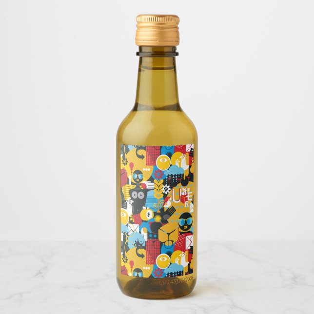 Étiquettes Pour Bouteilles De Vin Heure d'été (Devant)