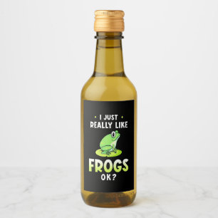 Étiquettes Pour Bouteilles De Vin J'Aime Vraiment Les Grenouilles