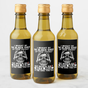 Étiquettes Pour Bouteilles De Vin Je Pourrais Être Le Mouton Noir De La Famille