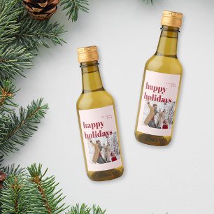 Étiquettes Pour Bouteilles De Vin Joyeux Sucre de canne de vacances Photo