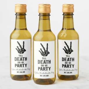 Étiquettes Pour Bouteilles De Vin Jusqu'à ce que la mort nous fasse la fête Squelett