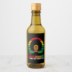 Étiquettes Pour Bouteilles De Vin Liberté noire, c'est libre depuis 1865 Juneteenth