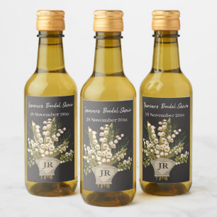 Étiquettes Pour Bouteilles De Vin Lily De La Fête des mariées Vallée Bouquet