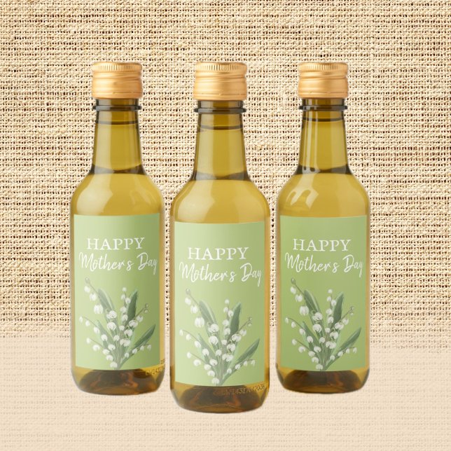 Étiquettes Pour Bouteilles De Vin Lily de la Vallée des Mères (Créateur téléchargé)