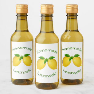 Étiquettes Pour Bouteilles De Vin Limoncello fait maison