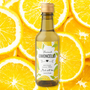 Étiquettes Pour Bouteilles De Vin liqueur de limoncello maison personnalisée pour ma