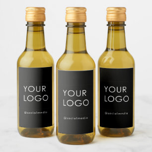 Étiquettes Pour Bouteilles De Vin Logo d'entreprise professionnelle moderne Noir