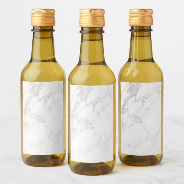 Étiquettes Pour Bouteilles De Vin Marbre Blanc (Bouteilles)