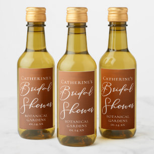 Étiquettes Pour Bouteilles De Vin Mariage Minimaliste Rustique Personnalisé Mini