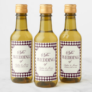 Étiquettes Pour Bouteilles De Vin Mariage Vintage Ivoire Vin Luxe Ancienne Fortune