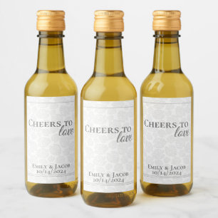Étiquettes Pour Bouteilles De Vin Mini bouteilles de vin Bravo pour l'amour