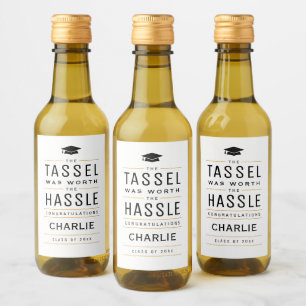 Étiquettes Pour Bouteilles De Vin Moderne le goût valait la peine Graduation