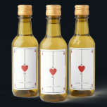 Étiquettes Pour Bouteilles De Vin Monogramme Coeurs de jeu Mariage de carte<br><div class="desc">Un monogramme unique coeurs jouant style carte mariage design. Un design impressionnant qui utilise des éléments de jeu de cartes pour créer un design de papeterie mariage unique. Un élégant monogramme de mariage de coeur rouge. Un mariage de carte à jouer design étiquette de bouteille d'alcool avec des éléments modernes....</div>