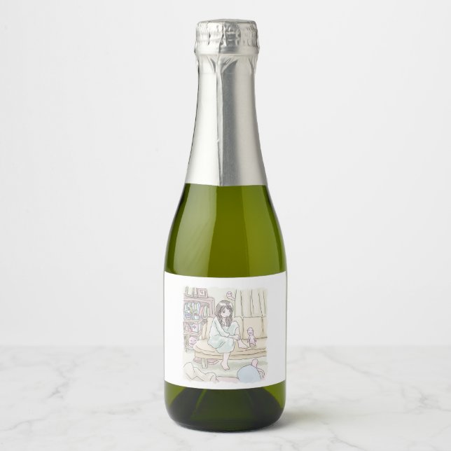 Étiquettes Pour Bouteilles De Vin Mousseux さ に に む ャ じ  du ン (Devant)