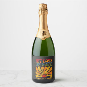 Étiquettes Pour Bouteilles De Vin Mousseux 107 Jours d'espoir Merci Kamala