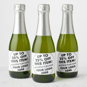 Étiquettes Pour Bouteilles De Vin Mousseux 10 Mini Étiquettes de bouteille de champagne 25%