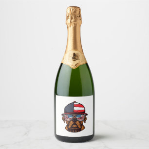 Étiquettes Pour Bouteilles De Vin Mousseux 4 juillet boîte