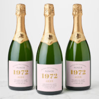50e anniversaire Nom 1972 Rose Grey Elegant Chic
