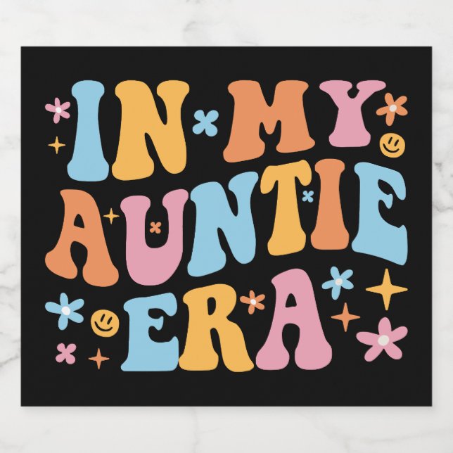 Étiquettes Pour Bouteilles De Vin Mousseux A L'Ère De Ma Tante (Étiquettes simples)