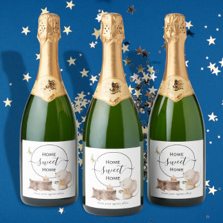 Étiquettes Pour Bouteilles De Vin Mousseux Accueil home sweet home nouveau cadeau maison de l