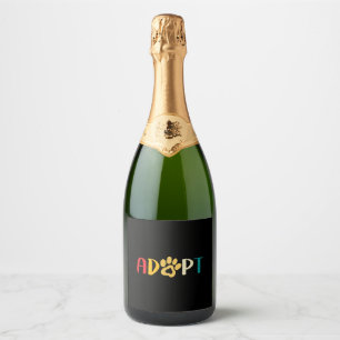 Étiquettes Pour Bouteilles De Vin Mousseux Adopter Un Chien Ou Un Chat - Secourir Un Animal A