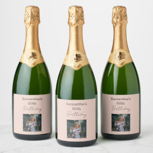 Étiquettes Pour Bouteilles De Vin Mousseux Âgé à la perfection vin 50e anniversaire