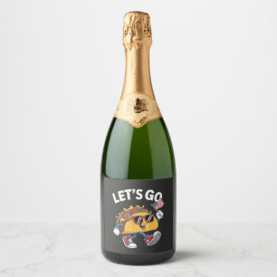 Étiquettes Pour Bouteilles De Vin Mousseux Allons-y TACO Trump 4 Juillet Amoureux des Tacos