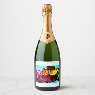 Étiquettes Pour Bouteilles De Vin Mousseux Amour luisant d'automne