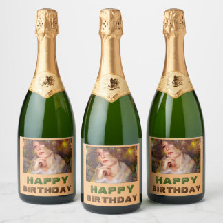 Étiquettes Pour Bouteilles De Vin Mousseux Anniversaire de jour intemporel