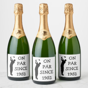 Étiquettes Pour Bouteilles De Vin Mousseux Anniversaire Golfer Funny 70e heureux papa Par