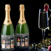 Anniversaire noir argent parties scintillant photo