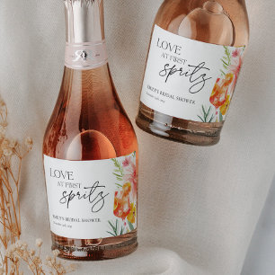 Étiquettes Pour Bouteilles De Vin Mousseux Aperol Spritz Aquarelle Enterrement de Vie de Jeun