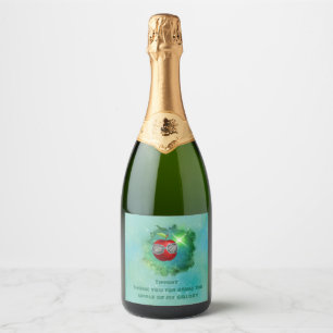 Étiquettes Pour Bouteilles De Vin Mousseux Apple dans la Galaxie de Thankful