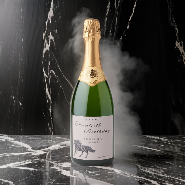Étiquettes Pour Bouteilles De Vin Mousseux Aquarelle Cheval Mystique N'IMPORTE QUEL Adulte fê (Créateur téléchargé)