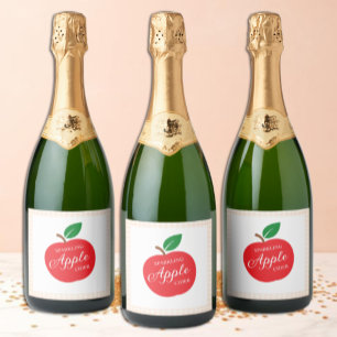 Étiquettes Pour Bouteilles De Vin Mousseux Baby Shower au cidre de pomme pétillant