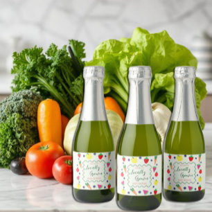 Étiquettes Pour Bouteilles De Vin Mousseux Baby shower de marché des fermiers cultivés locale