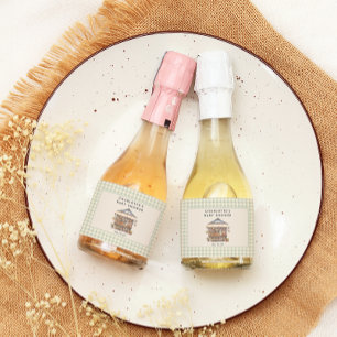 Étiquettes Pour Bouteilles De Vin Mousseux Baby shower de marché des fermiers cultivés locale