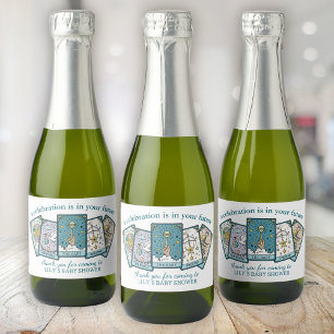 Étiquettes Pour Bouteilles De Vin Mousseux Baby shower Tarot