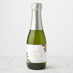 Étiquettes Pour Bouteilles De Vin Mousseux Bachelorette de la tribu des Mariées Citrus