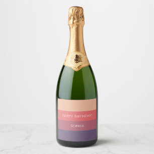 Étiquettes Pour Bouteilles De Vin Mousseux Bandes de couleur automne -