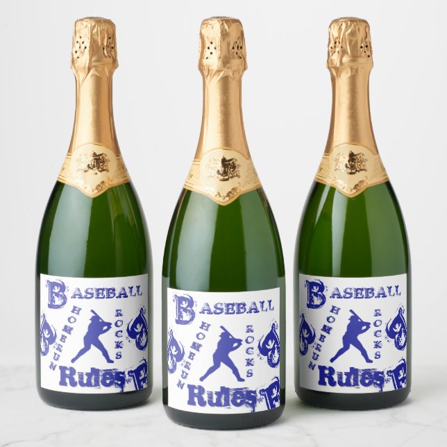 Étiquettes Pour Bouteilles De Vin Mousseux Baseball (Bouteilles)